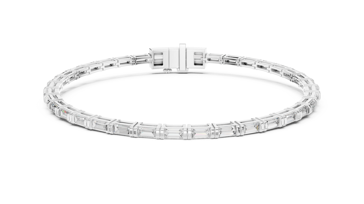 Classic Baguette Cut Diamond Tennis Bracelet