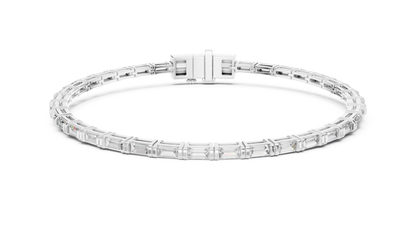 Classic Baguette Cut Diamond Tennis Bracelet