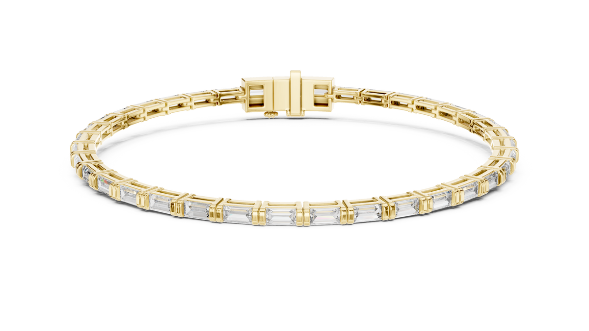 Classic Baguette Cut Diamond Tennis Bracelet