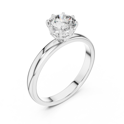Diamond Ring with Intricate Filigree Basket