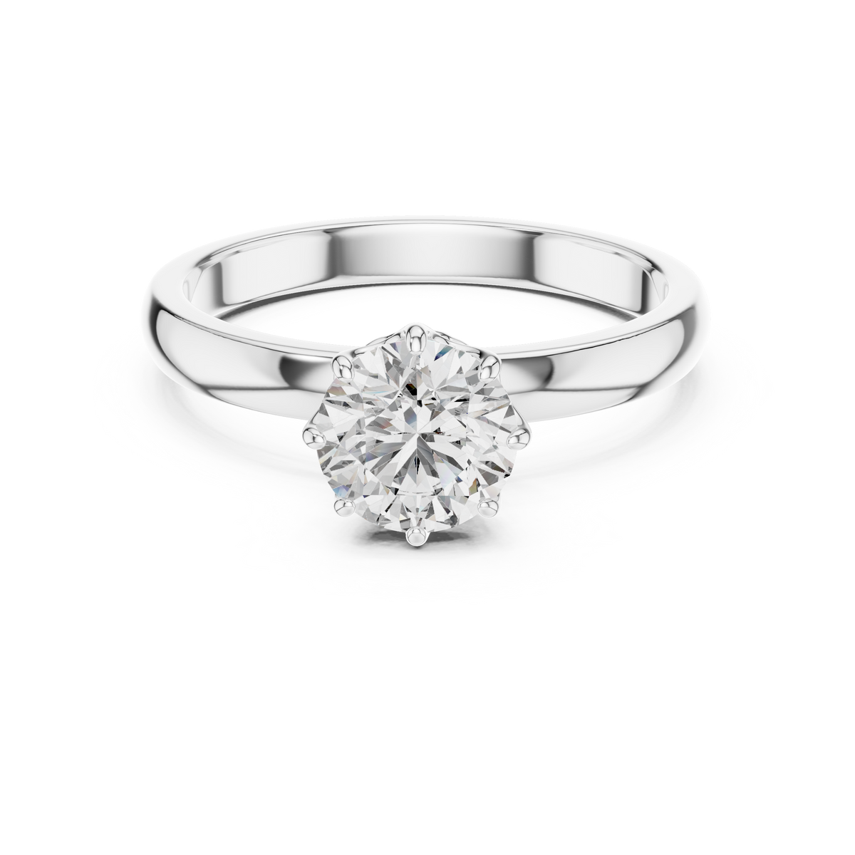 Diamond Ring with Intricate Filigree Basket