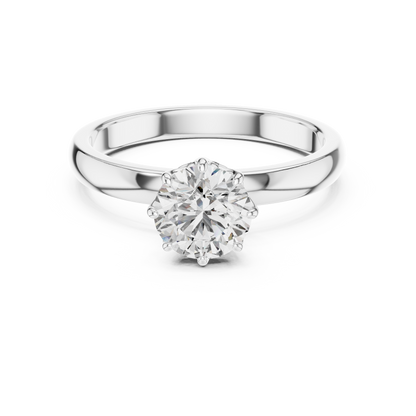 Diamond Ring with Intricate Filigree Basket