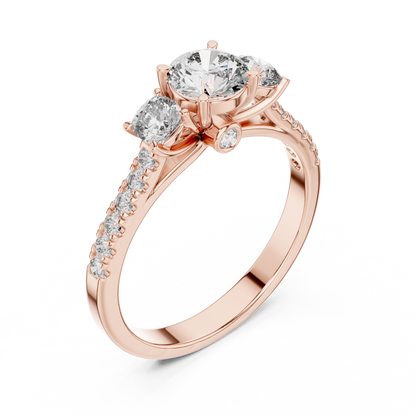 Classic Three-Stone Diamond Engagement Ring