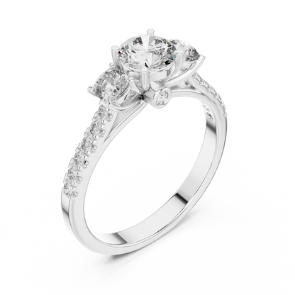 Classic Three-Stone Diamond Engagement Ring