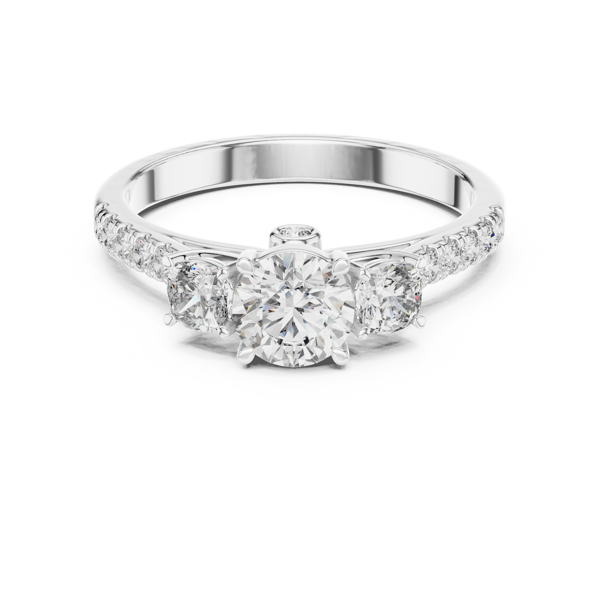 Classic Three-Stone Diamond Engagement Ring