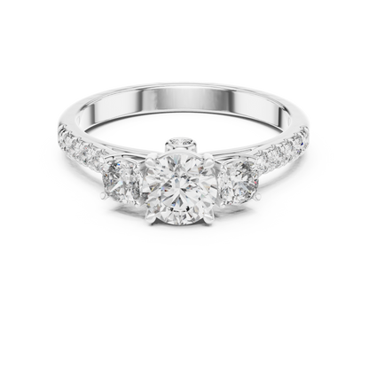 Classic Three-Stone Diamond Engagement Ring