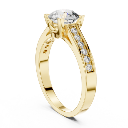 Classic Round Cut Diamond Engagement Ring