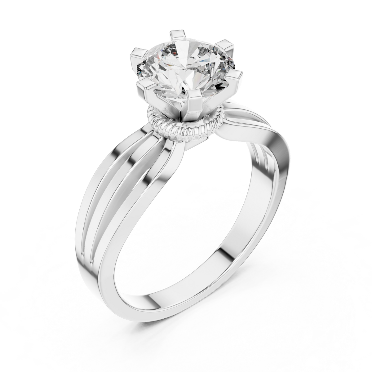 Classic Six-Prong Solitaire Diamond Ring