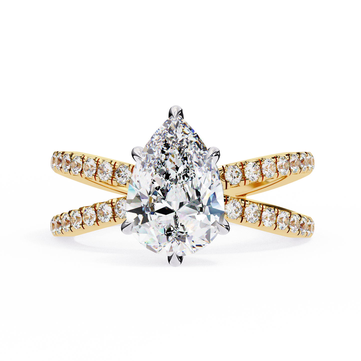 Pear-Cut Diamond Engagement Ring