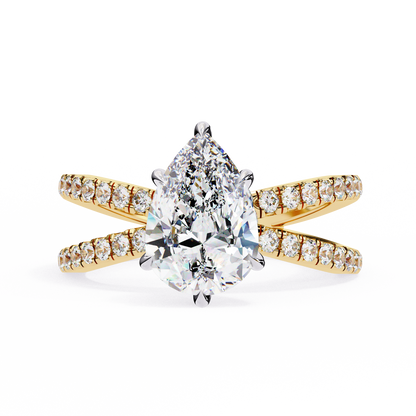 Pear-Cut Diamond Engagement Ring