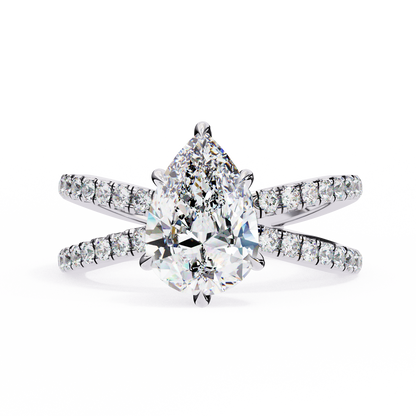 Pear-Cut Diamond Engagement Ring