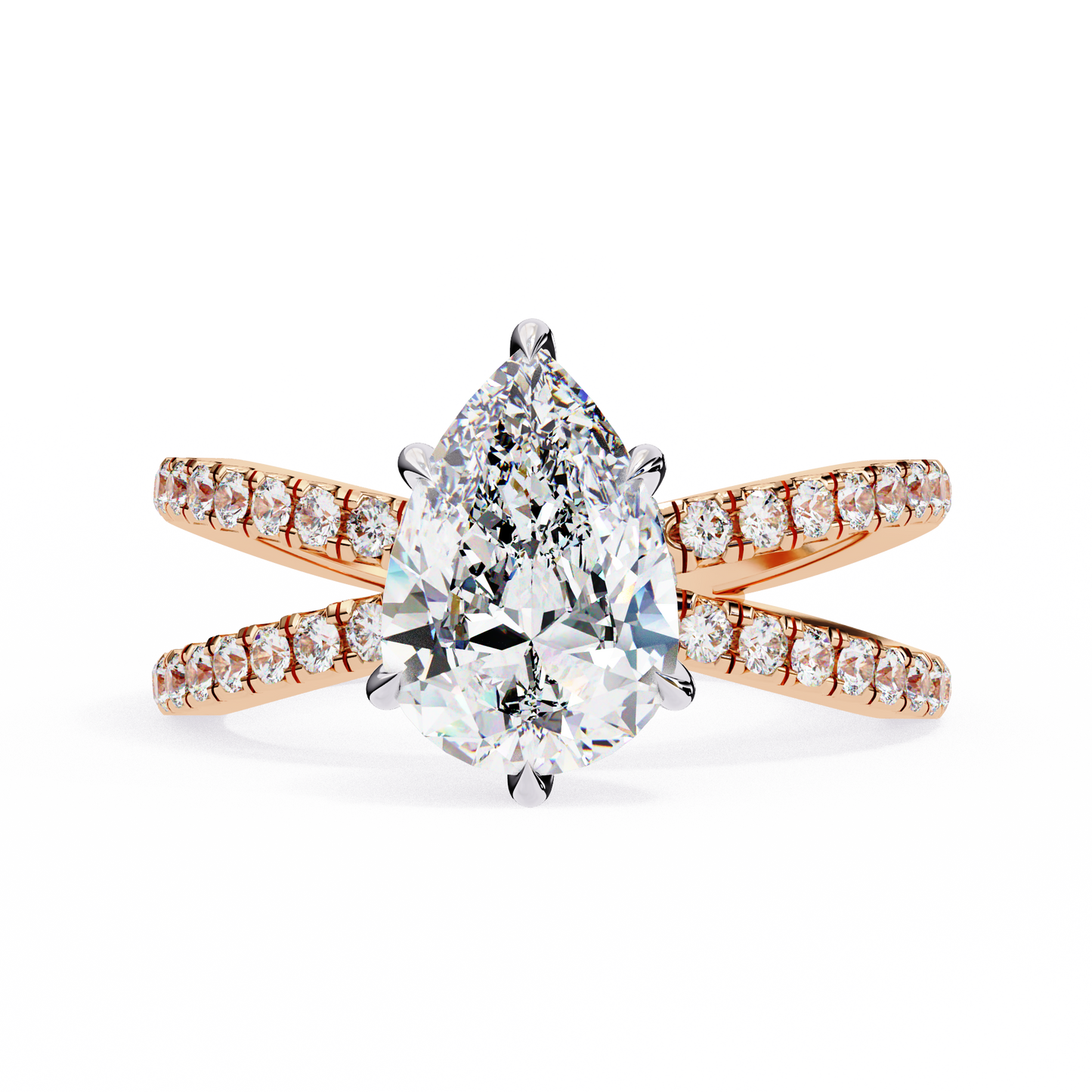 Pear-Cut Diamond Engagement Ring