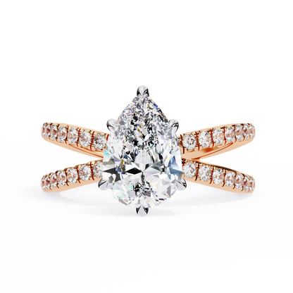 Pear-Cut Diamond Engagement Ring