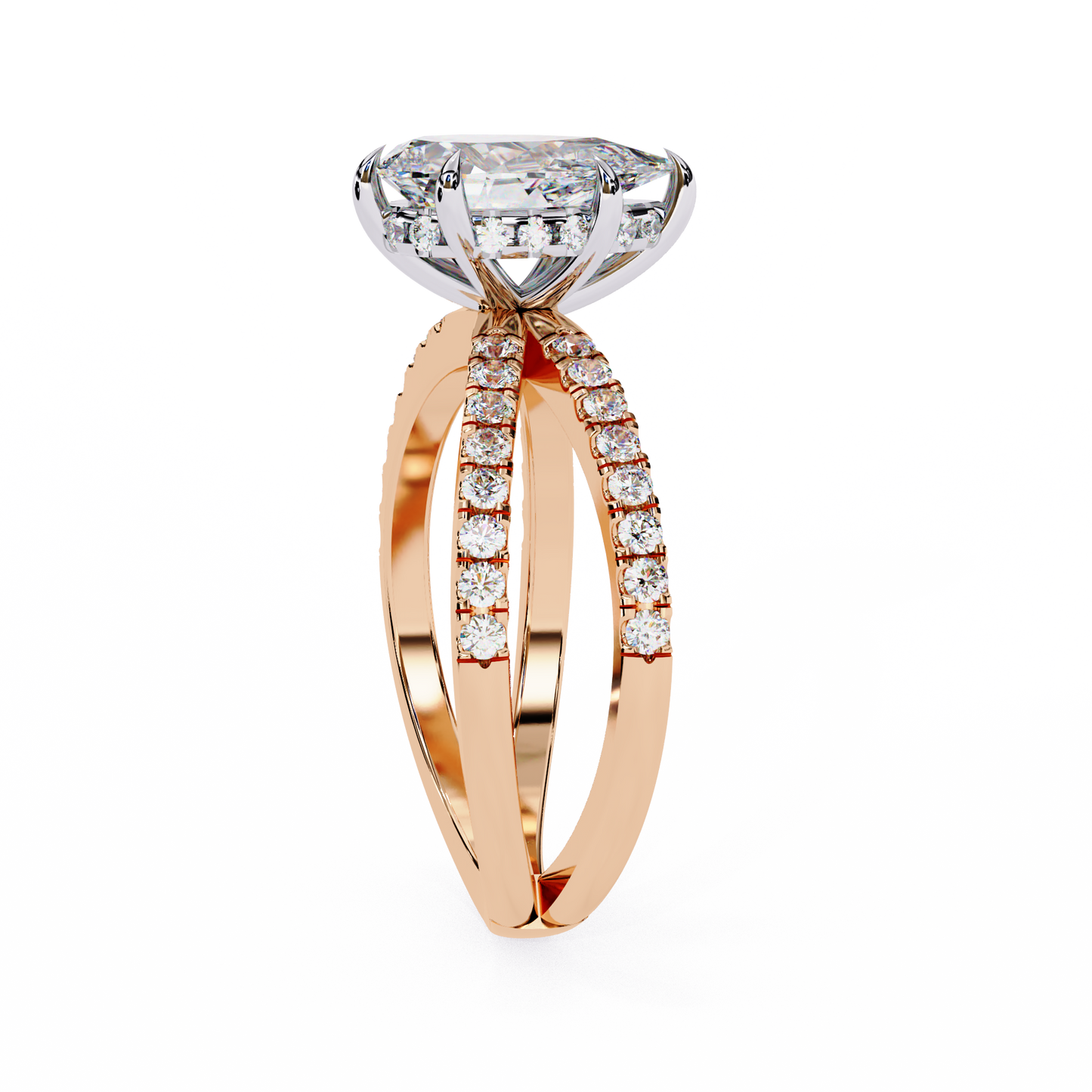 Pear-Cut Diamond Engagement Ring