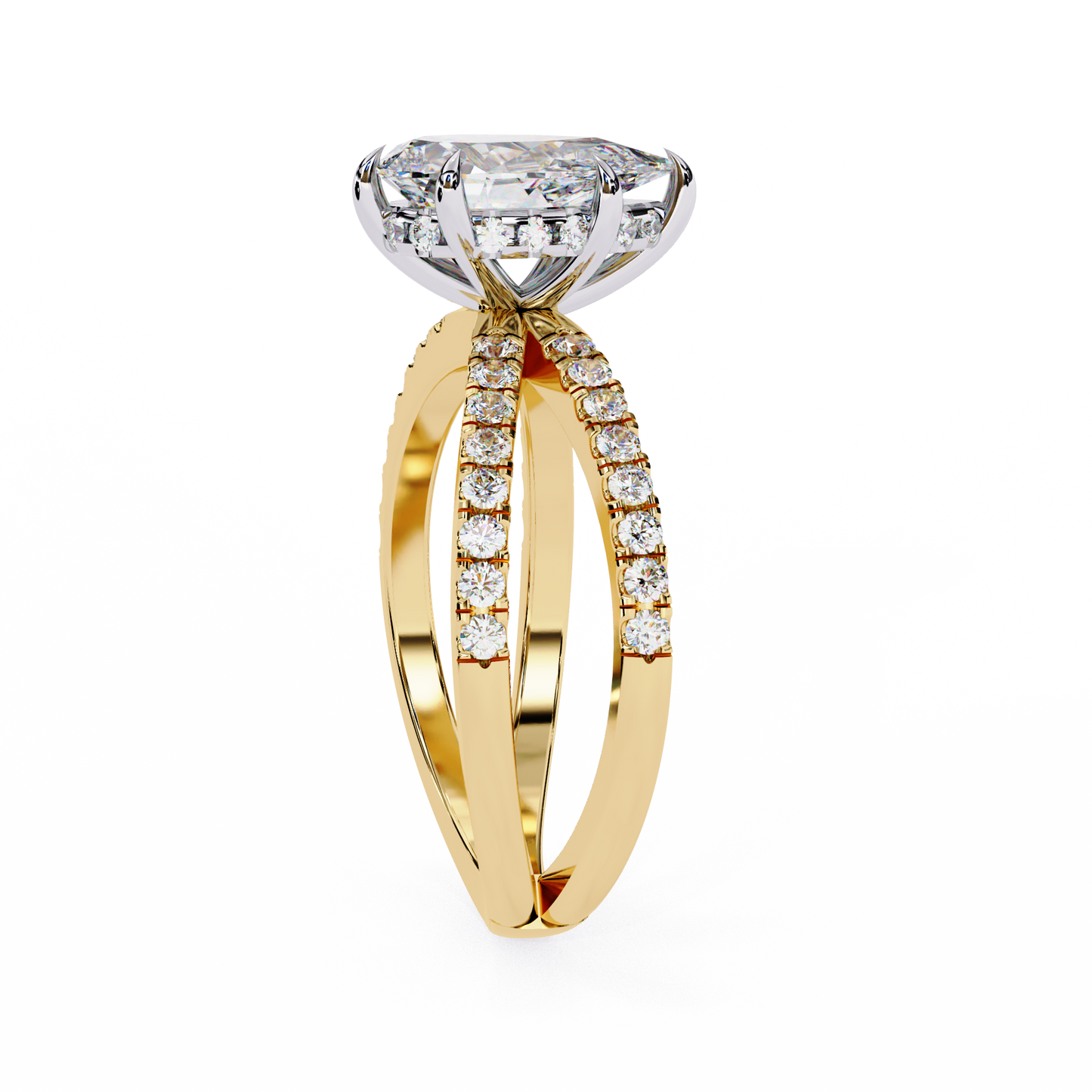 Pear-Cut Diamond Engagement Ring