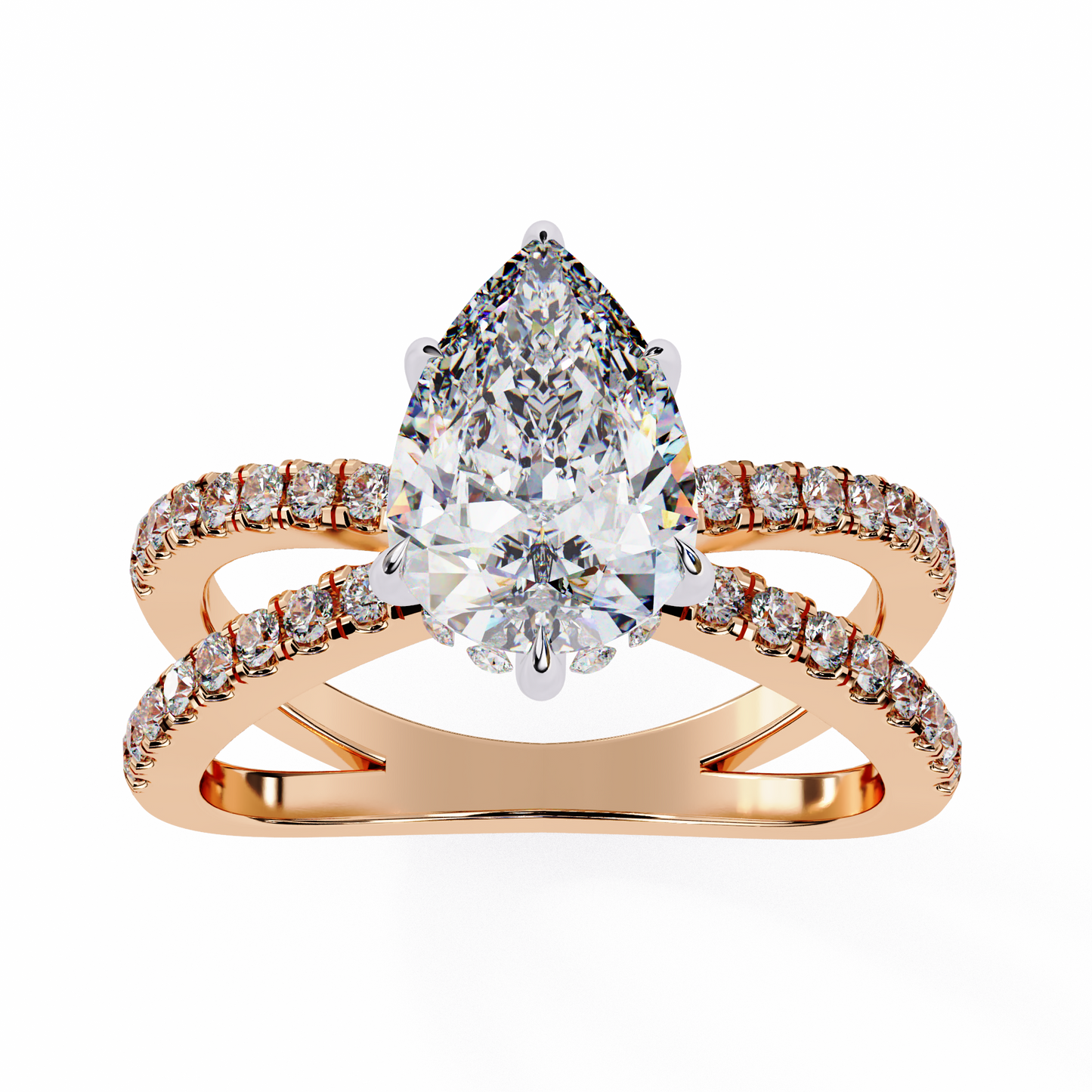 Pear-Cut Diamond Engagement Ring