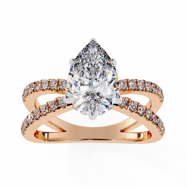 Pear-Cut Diamond Engagement Ring