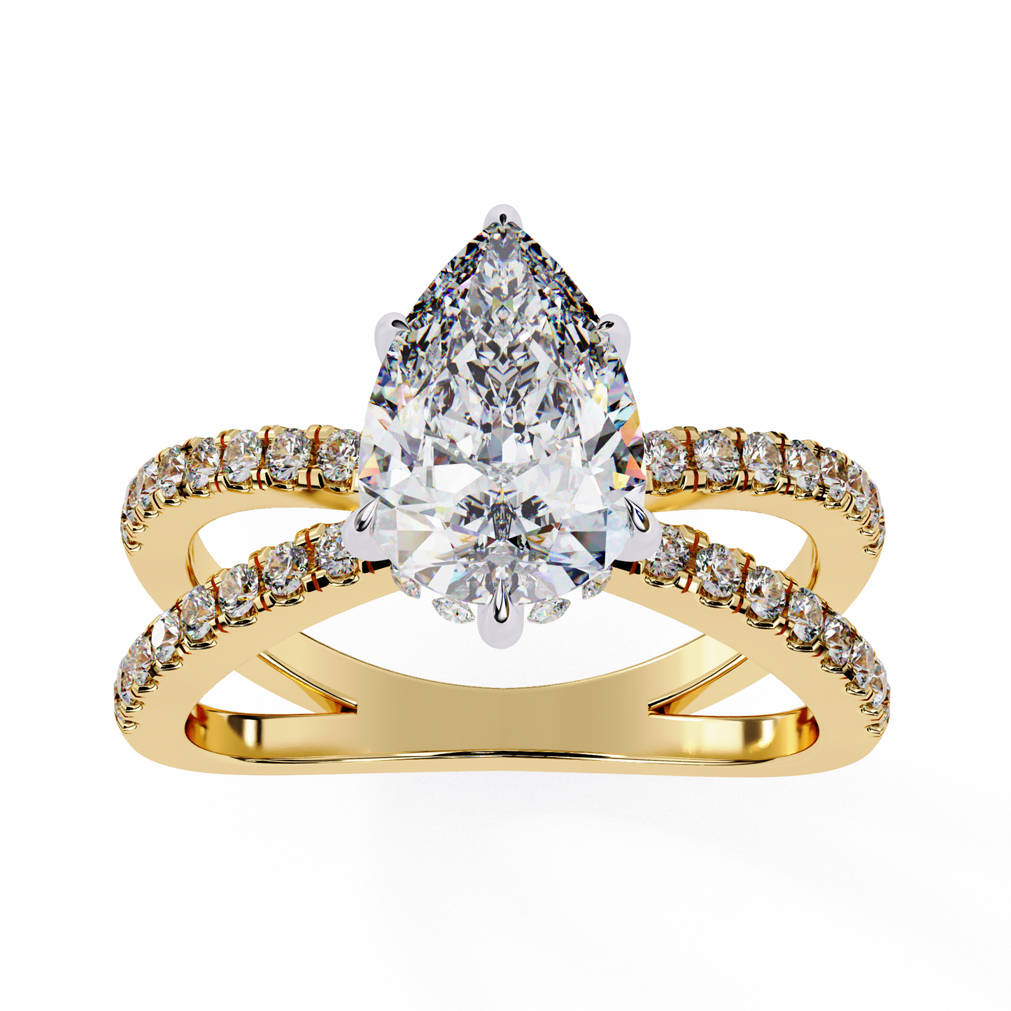 Pear-Cut Diamond Engagement Ring