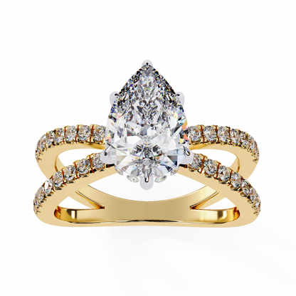 Pear-Cut Diamond Engagement Ring