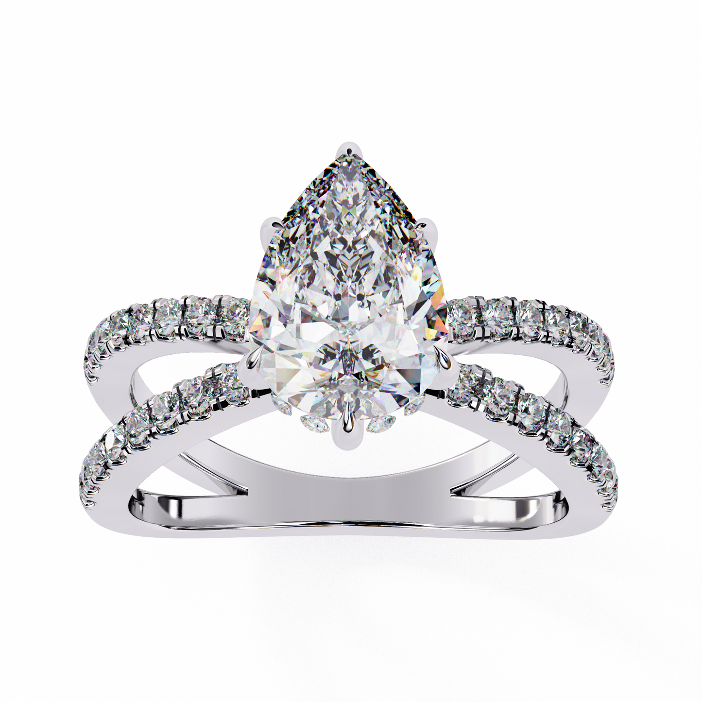 Pear-Cut Diamond Engagement Ring