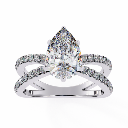 Pear-Cut Diamond Engagement Ring