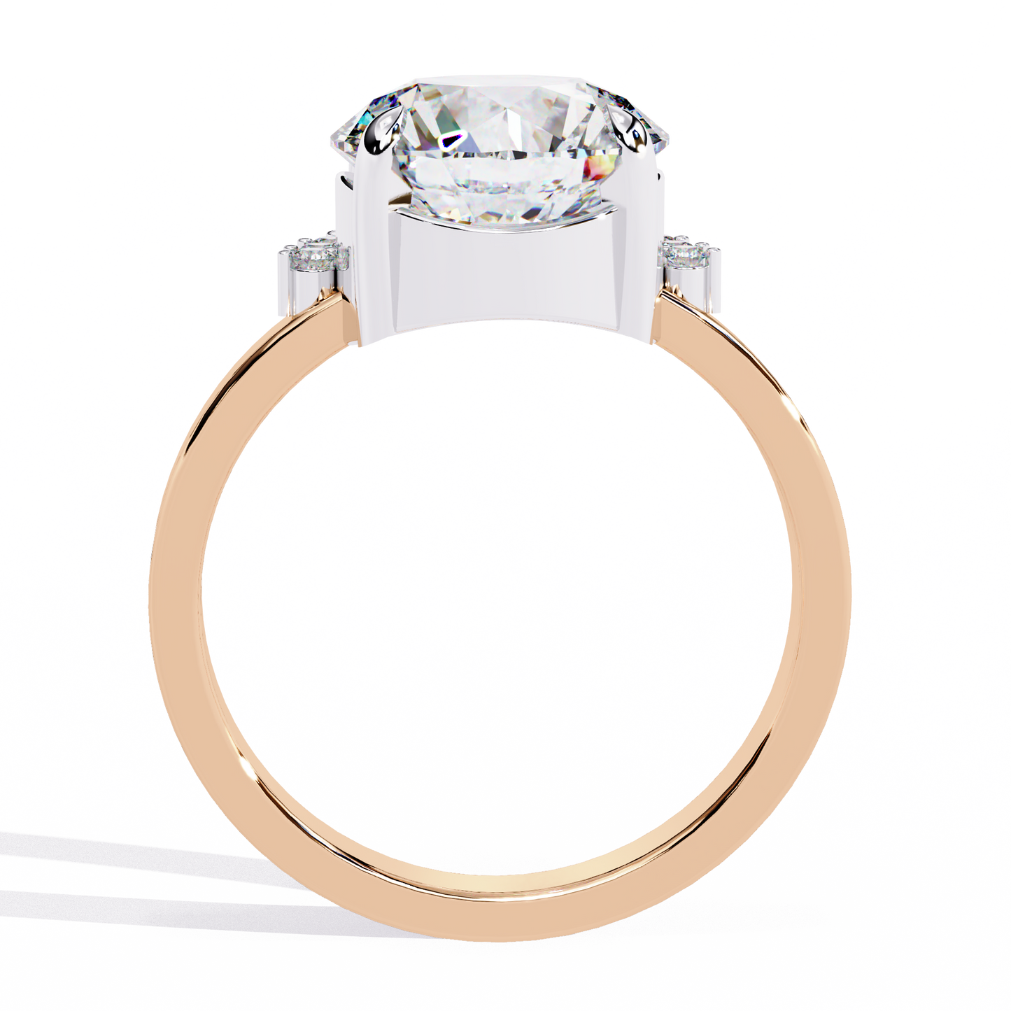 Luxury Round Cut Diamond Halo Engagement Ring