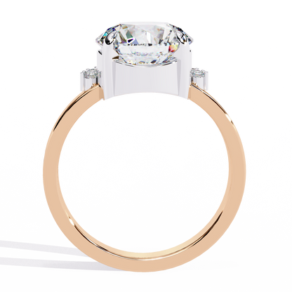 Luxury Round Cut Diamond Halo Engagement Ring