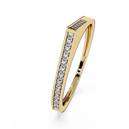 Modern Geometric Triangle Signet Ring