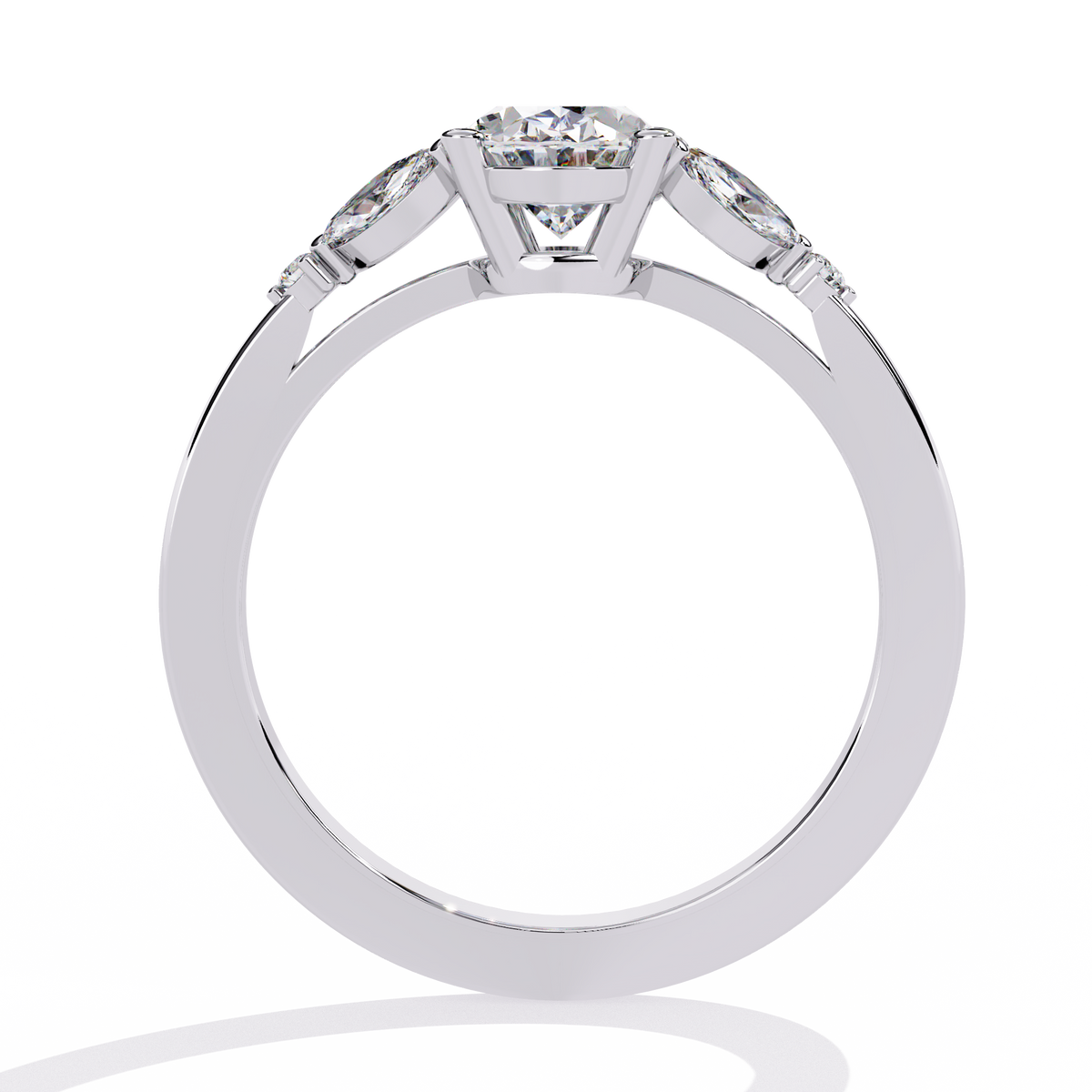 Oval & Marquise Diamond Engagement Ring