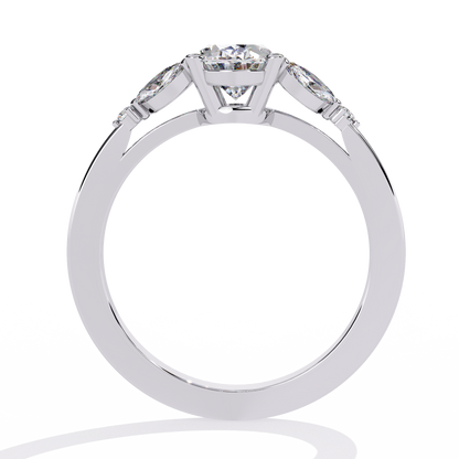 Oval & Marquise Diamond Engagement Ring