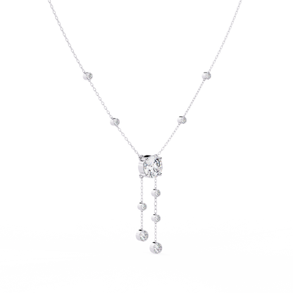 Diamond Drop Pendant Necklace – Rose Gold