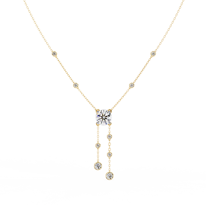Diamond Drop Pendant Necklace – Rose Gold