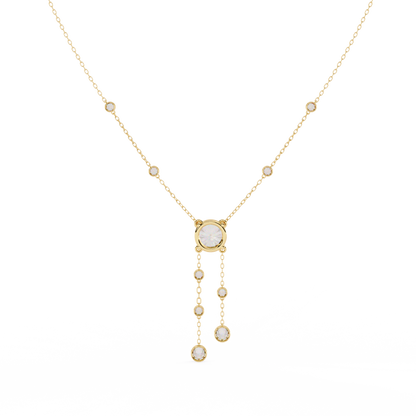 Diamond Drop Pendant Necklace – Rose Gold