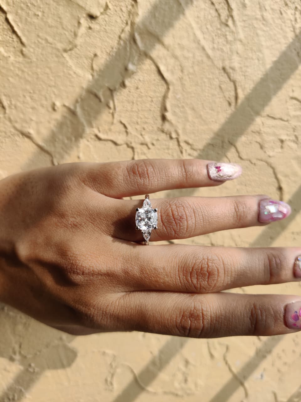 Cushion-Cut  Diamond Ring