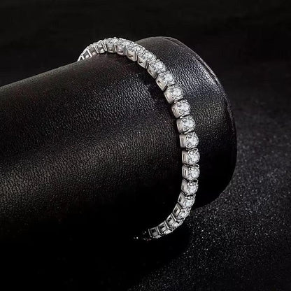 Classic Round-Cut Diamond Tennis Bracelet