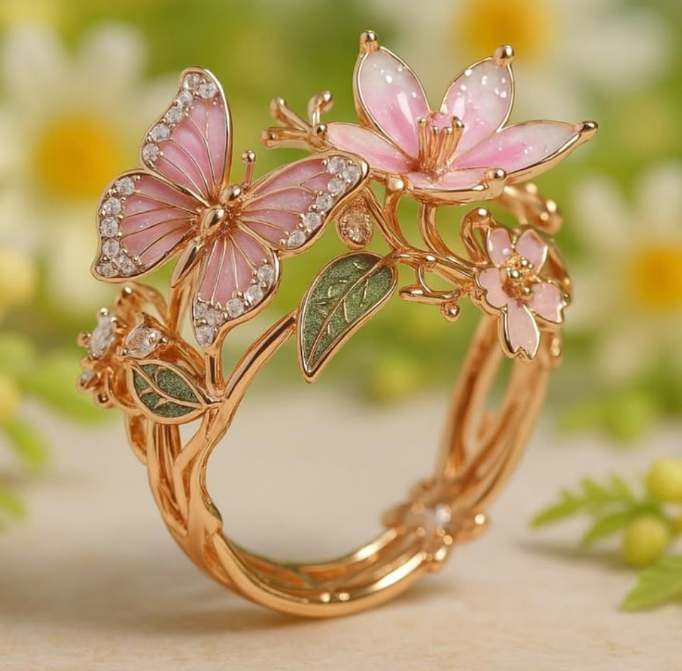 Diamond Accent Nature-Inspired Statement Ring