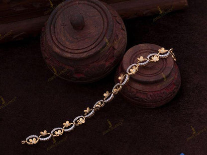 Elegant Floral Meadow Diamond Bracelet