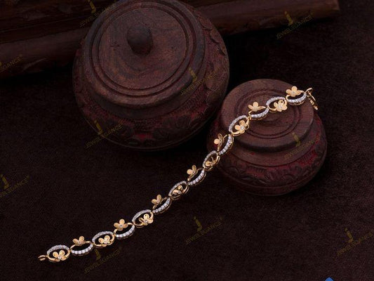 Elegant Floral Meadow Diamond Bracelet