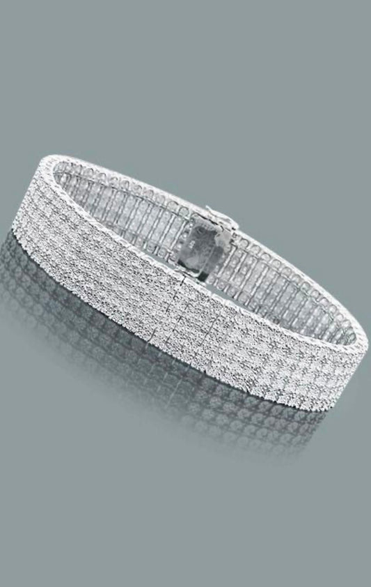 Stunning Multi-Row Diamond Micro-Pave Bracelet