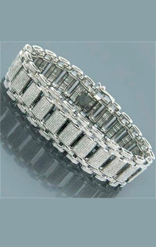 Stunning Men's Diamond Statement Link Bracelet