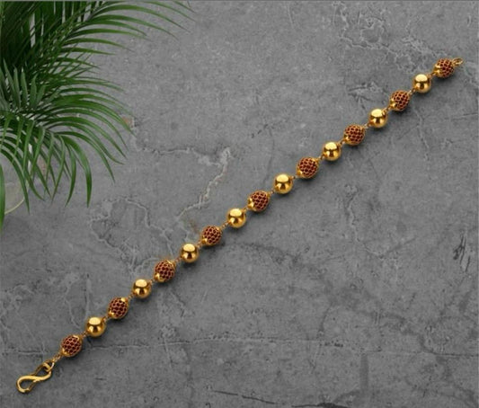 92.5 Silver & Rudraksha Beaded Bracelet