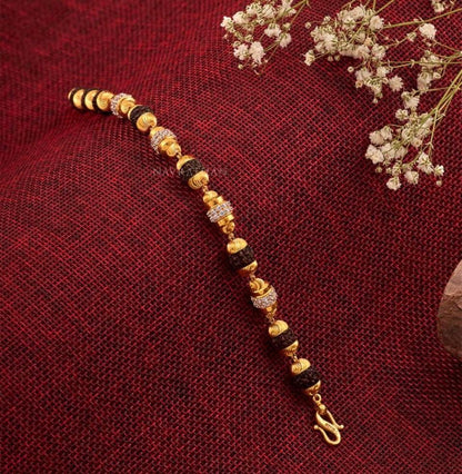 Exquisite Silver & Rudraksha Spiritual Bracelet