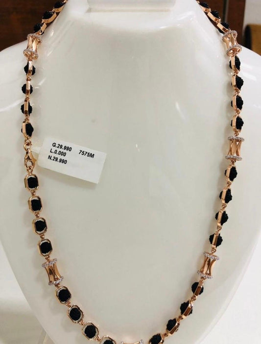 Elegant Rudraksha Gold Chain for Men