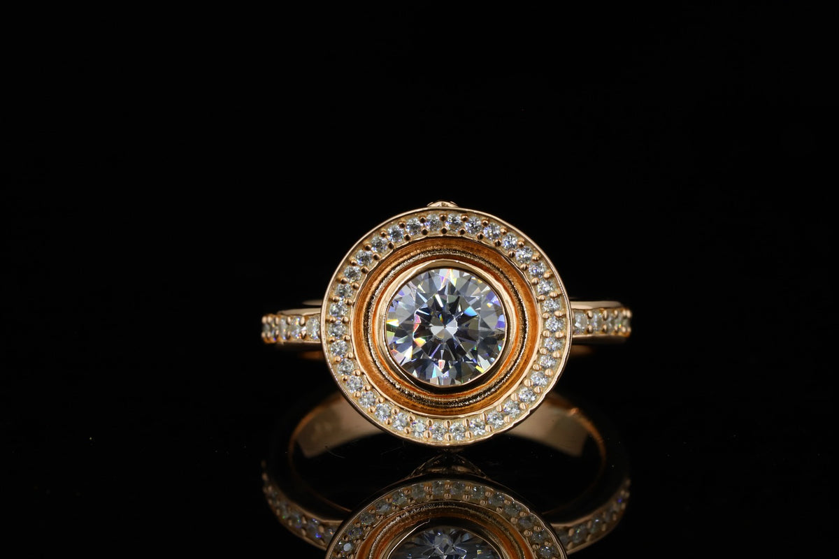 Moissanite/Diamond Engagement Ring