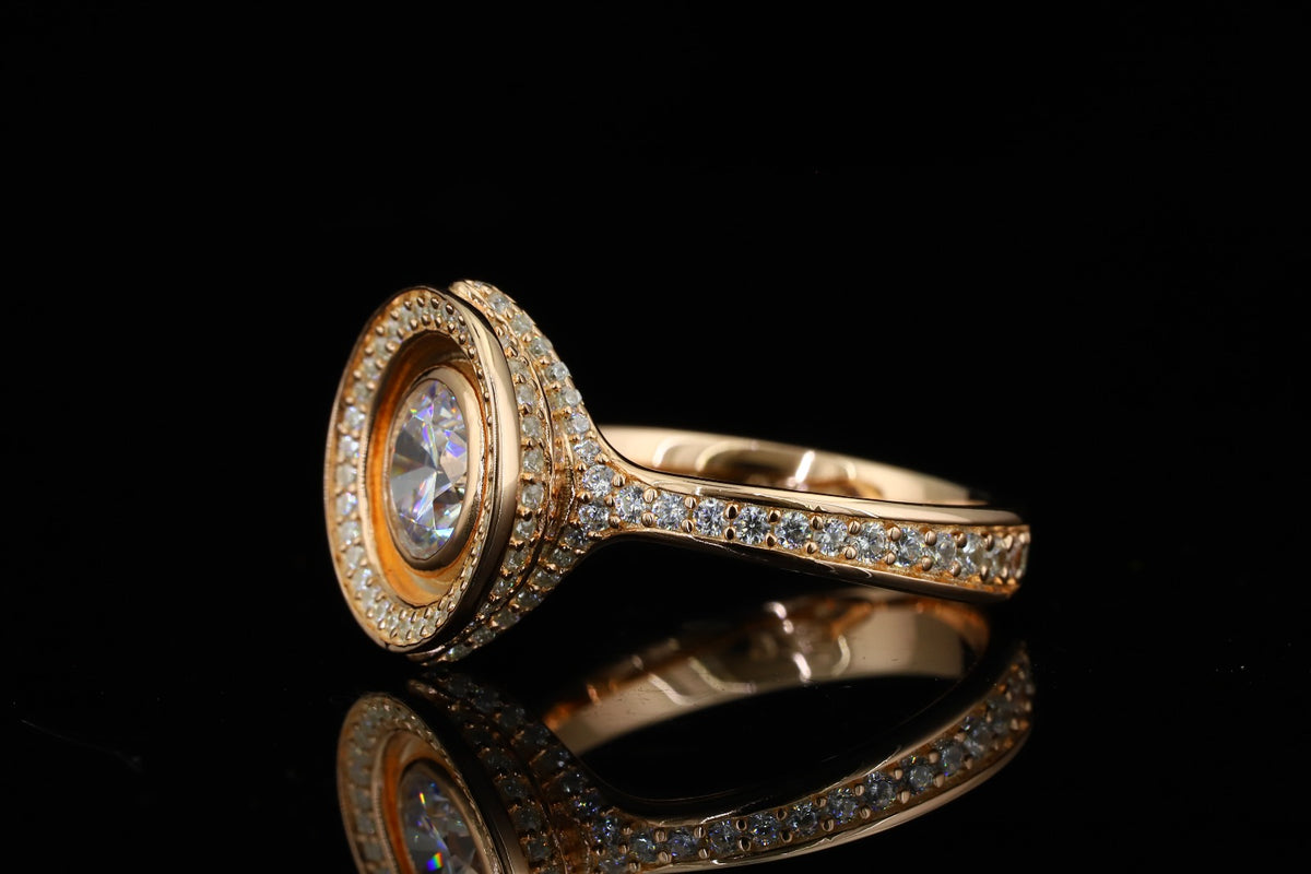 Moissanite/Diamond Engagement Ring