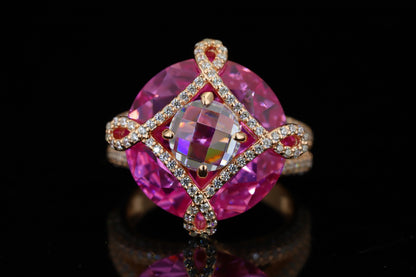 Vintage-Inspired Statement / Toi et Moi Cluster Ring
