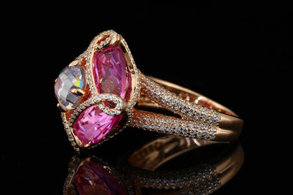 Vintage-Inspired Statement / Toi et Moi Cluster Ring