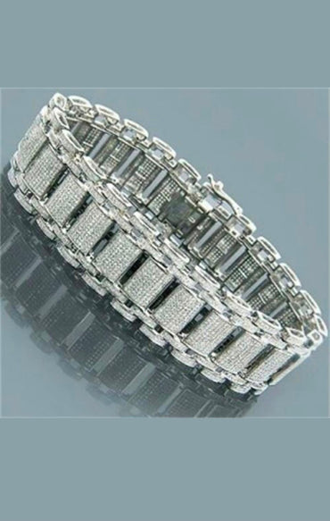 Stunning Men's Diamond Statement Link Bracelet
