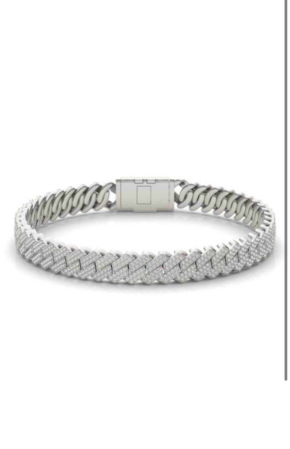 Diamond Prong Cuban Link Bracelet