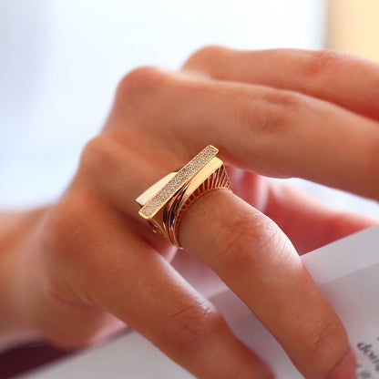 Architectural Geometric Statement Ring